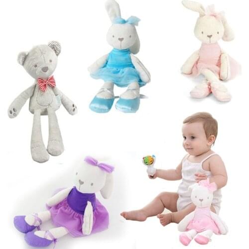 2019 Baby Toys Rabbit Sleeping Comfort Doll Plush Toys Millie Boris Smooth Obedient Rabbit Sleep Calm Doll Birthday Gifts I0116