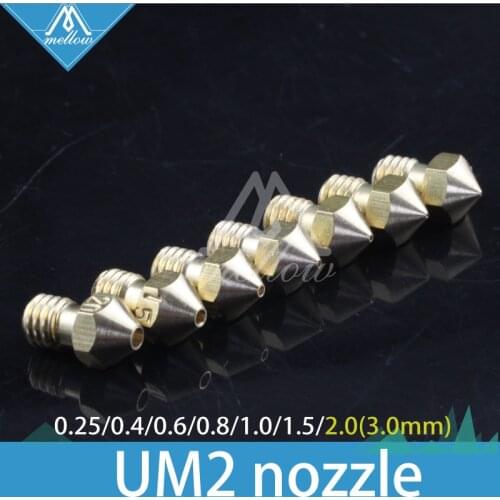 HOT!4/6/7PCS 3D printer Ultimaker 2 + UM2 +Extended heater hotend Olsson block nozzle (not include heater block) for 1.75/3.0MM