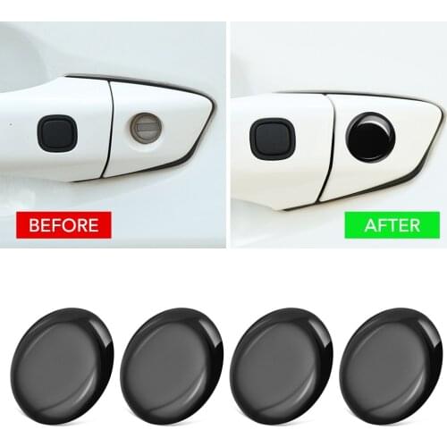 4pc 20mm Car Door Keyhole Stickers For Renault Talisman Captur Espace Clio Megane Koleos Scenic 4
