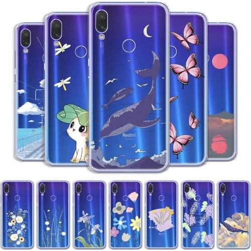 Case For Redmi Note 7 Case Redmi Note 7 Pro Transparent Cover Fundas Flower Protective Phone Bags For Xiaomi Redmi Note 7 7Pro