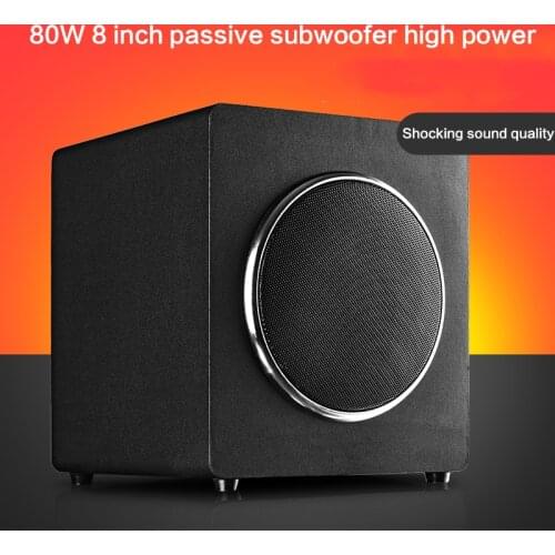 80W High Power 8 Inch Passive Subwoofer Speaker B1P Wooden Subwoofer Home Theater Speaker TV Computer Speaker 35Hz-20KHz