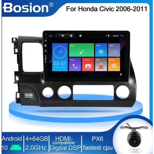 DSP Android 10 4GB RAM 64GB ROM Car Radio Multimedia Player For Honda Civic 2006 2007 2008 2009 2010 2011 Navigation Auto no dvd