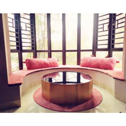 ChinaFurniture manufacturing factory, Nordic light luxury marble tabletop, creative stainless steel base coffee table