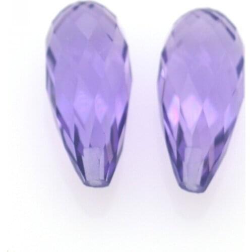 15.77ct Set Amethyst Briolette Cut