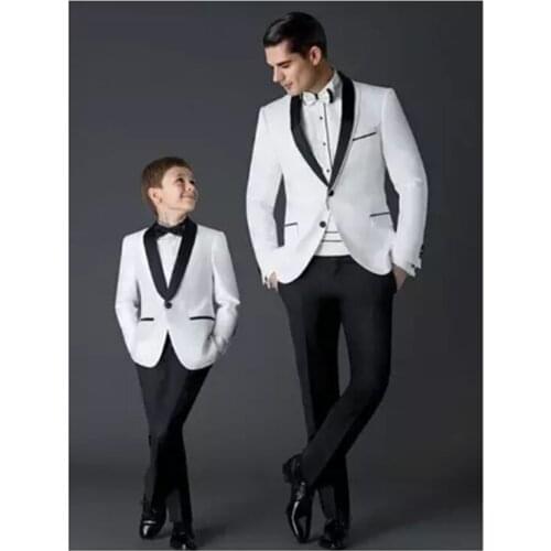 Parent-Child Outfit Mens Suits Slim Fit Two Pieces Wedding Suits Formal Wedding Tuxedos Custom Made