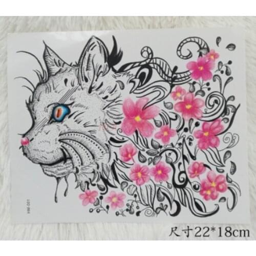 Tattoo Stickers Waterproof Men And Women Lasting Flower Sexy Big Picture Simulation Body Painted Tattoo Blue Arm Sticker Sale