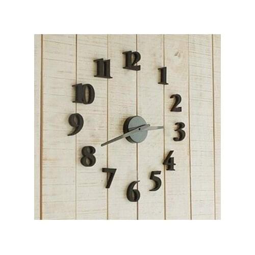 Hot Wall Clock Home Decorate & Accents DIY Adhesive DIY clock Free shipping