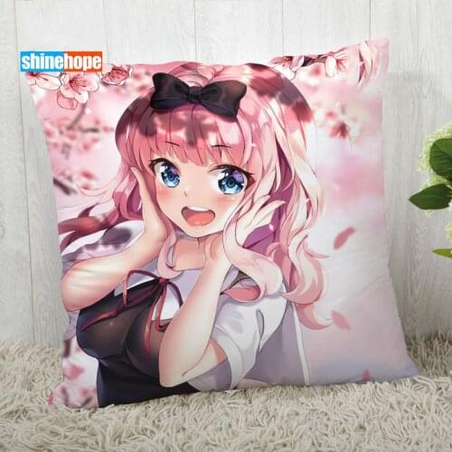 Kaguya Sama Pillow Cover Customize Anime Pillowcase Modern Home Decorative Pillow Case For Living Room 45X45cm,40X40cm