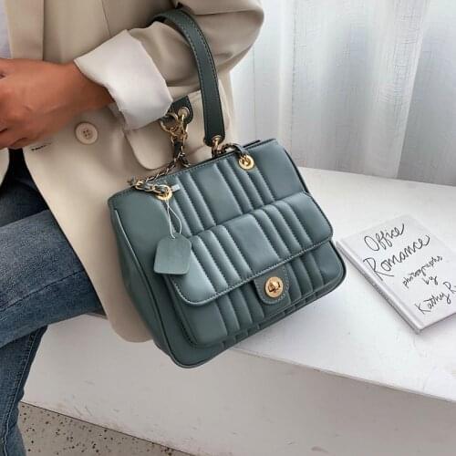 2020 new ladies shoulder bag pu leather diagonal cross car stitching chain small square bag fashion women bag shoulder bag