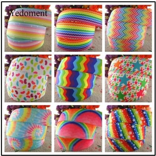 17071103,New arrival 7/8" (22mm) 10 yards/lot printed grosgrain ribbons colorfuls ribbon DIY handmade materials
