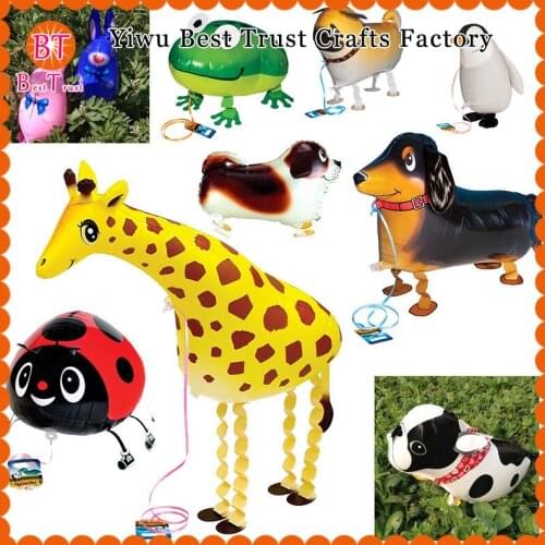 New Foil Balloons Walking Animal Farm balon Christmas Gift Children Birthday Party Walking Pet ballons 100pcs Balls Foil