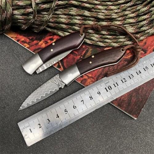 Hunting straight knife tactical fixed knife survival knife camping rescue knife folding knife Damascus Steel Knife