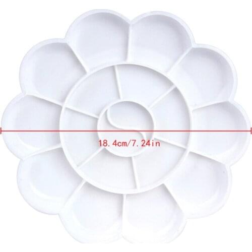 18Well Watercolor Plastic Oil Painting Tray Mixing Palette Artist Drawing Supply