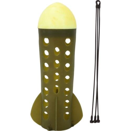 Durable Fishing Feeders Rocket-Shape Tackle Bait Sinker Feeder Holder Fishing Accessory