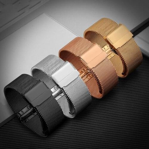 Stainless Steel Strap Watchband For Samsung Galaxy Watch 3 Active 2 41mm 40mm 44mm 42mm Gear Sport S2 Milanese Metal Wristband