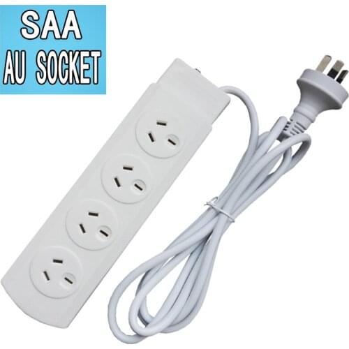 AU Plug Power supply socket Switch 4 or 6 AC Outlets Electric Wire 1.8M Cable Overload Protection certification by SAA 10A 2500W