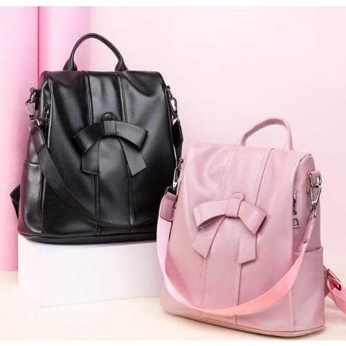 Leisure Women Backpack High Quality Leather Lady Anti Theft Shoulder Bags Lovely Girls School Bags Women Traveling Backpack