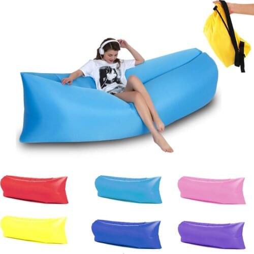 Camping chair Beach Picnic Inflatable Sofa Lazy Ultralight Down Sleeping Bag Air Bed Inflatable Sofa Lounger Outdoor Furniture