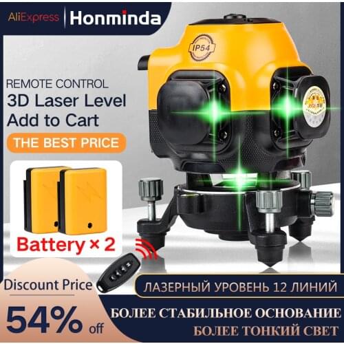 Laser Level 12 Lines 3D Level Self-Leveling 360 Horizontal And Vertical Cross Super Powerful Green Laser Level