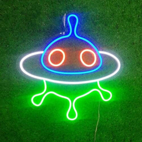 LED Neon Light Sign Spaceship Astronaut Neon Wall Lights for Room Holiday Party Decor Kids Birthday Christmas Gift