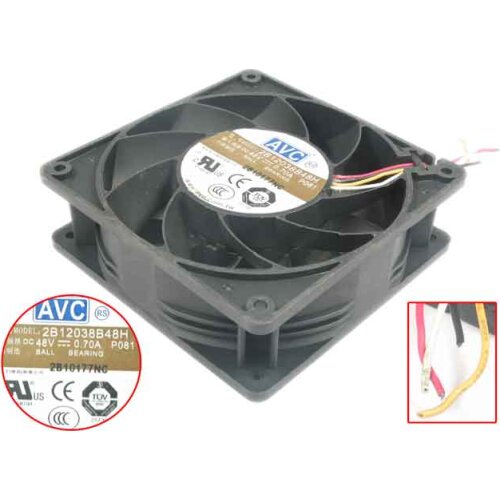 AVC 2B12038B48H P081 DC 48V 0.70A 120x120x38mm Server Cooling Fan