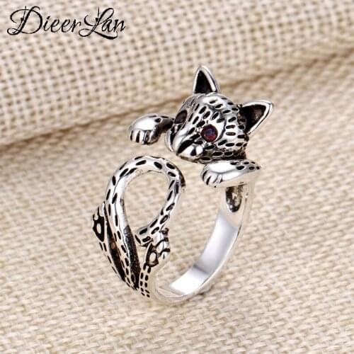 Punk Vintage Cat Ring For Women Men Adjustable Size Geometric Rings Exquisite Creative Jewelry Wholesale 2021