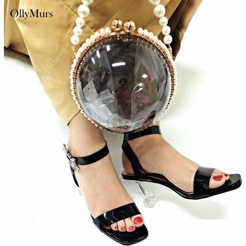 High Quality Elegant PU Leather Pumps Shoes And Bag Set Summer African Woman Party Shoes And Bag Set For Wedding