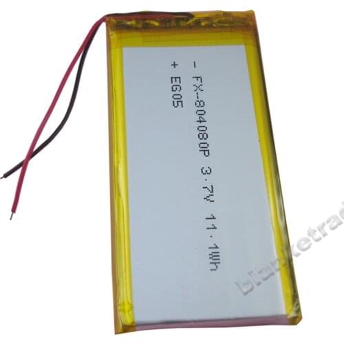XINJ 3.7V 3000 mAh Polymer Rechargeable Li Po Lithium Battery 804080 For DIY GPS MID DVD PSP Phone Power bank Tablet PC