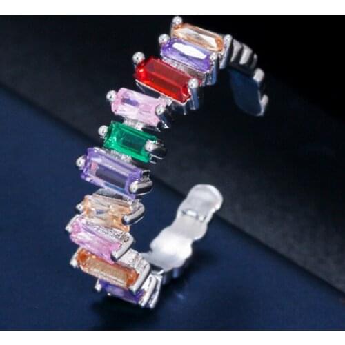 Zlxgirl jewelry copper Cubic zirconia Party Wedding Rings For Women Gifts Fashion Dubai Gold finger rings Jewelry