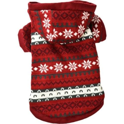 Winter Dog Sweater Clothes For Small Medium Dog Clothing Christmas Sweater Dogs Coat Warm Pet Jacket Knitting Hooded XS-XXL