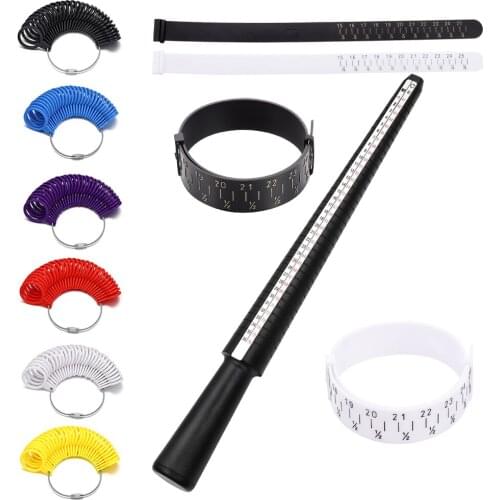 1 Pcs Professional Measuring Gauge Finger Ring Stick Sizer Mandrel Stick Finger Gauge Ring for DIY Jewelry Measuring Tool