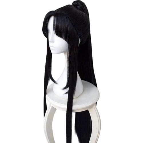 1pcs Wei Wuxian Wig Grandmaster of Demonic Cultivation Heat Resistant Synthetic Hair Cosplay Costume Prop Decor for Men Boy