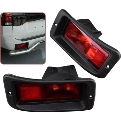 2 x Rear Bumper Reflector Light Tail Light for Mitsubishi Pajero Montero Pajero Sport 1999-2008
