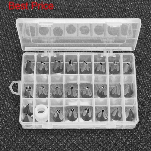 200Set DIY Cake Cupcake Decoration Tool 24Pcs/Lot Icing Piping Nozzles Pastry With Plastic Box