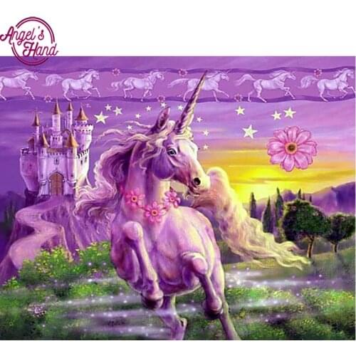 5D Diy Diamond painting unicorn Diamond Embroidery horse Full Square Diamond mosaic Rhinestone Crafts Embroidery Animal Paradis