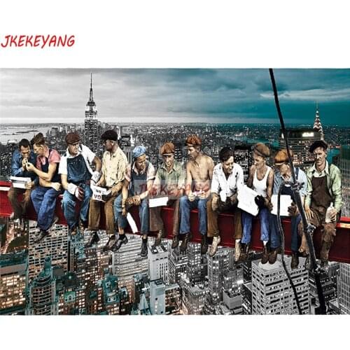 5D Diy diamond painting New York Construction Team Diamond Mosaic Rhinestone Embroidery cross stitch Y3577