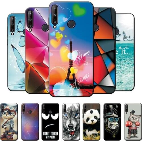 For Huawei Nova 4E Case Bumper 6.15 inch Silicone Tower Phone Cover Case For Huawei Nova 4E Cute Soft TPU Protective Back Cover