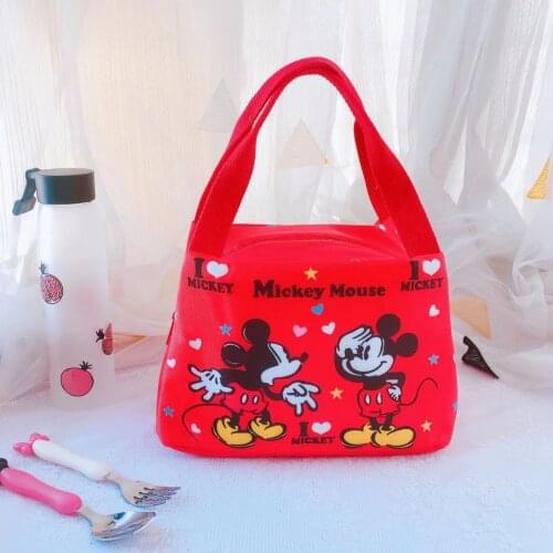 Disney Mickey mouse childrens cute insulated lunch box bag student lunch box bag picnic bag office worker lunch bag kid handbag