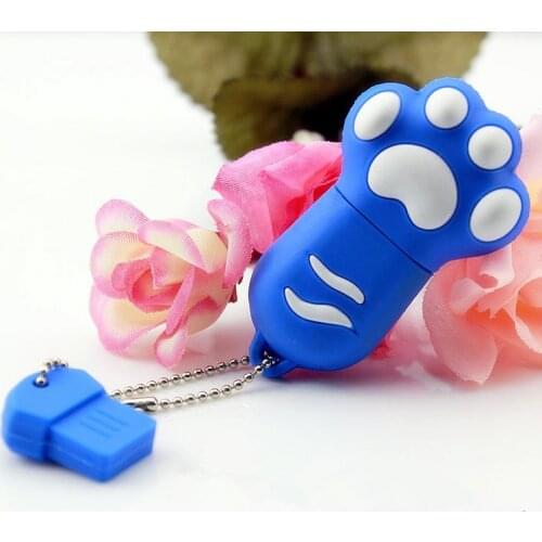 Cat claw usb3.0 disk cartoon animal cute creative fashion usb disk corporate gift white/brown/black/pink/blue footprint memory