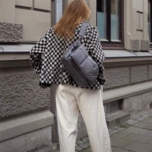 Designer Brand Quilted Handbag Luxury Pu Space Cotton Crossbody Bag Large Tote Winter 2022 Fashion Padded Women Shoulder Bags