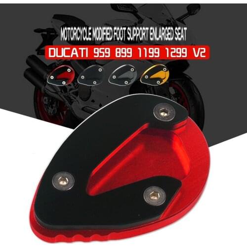 For DUCATI 899 1199 1299 Panigale 2020 2019 2018 2017 Motorcycle Kickstand Foot Side Stand Extension Pad Support Plate Enlarge