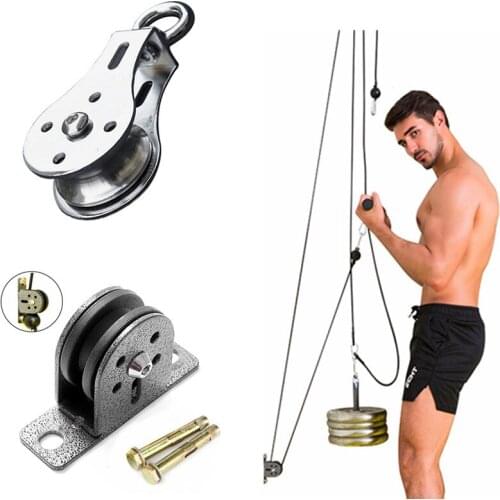 Fitness Stainless Steel Pulley 300KG Bearing Home DIY Lifting Workout Equipment Gym Mute Cable Silent Wheel Machine Accessories