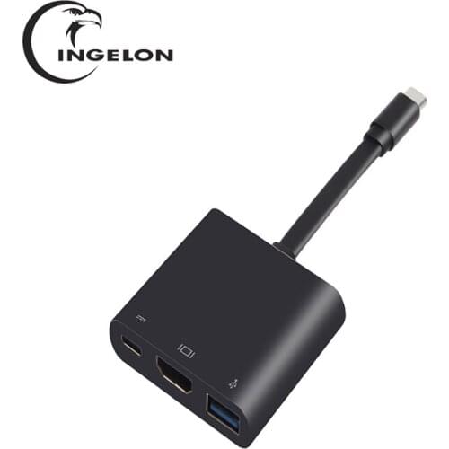 Ingelon USB-C HDMI Cable Type C to HDMI USB 3.1 Multiport Converter and USB Charging Port for MacBook Samsung Galaxy S9 Huawei