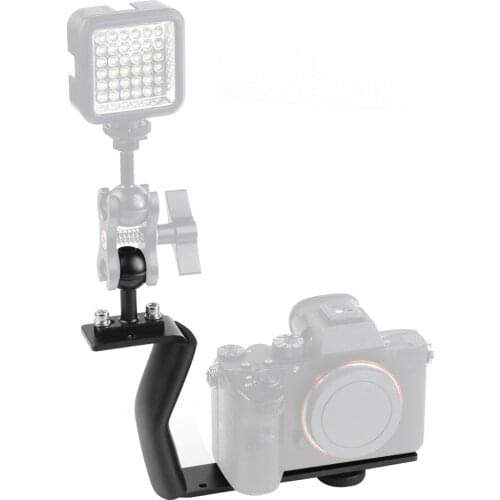 Diving Z Type Handle Mount with Base Adapter Lightweight SLR Sports Camera Single Handle Ball Support Extension Z Shape Bracket