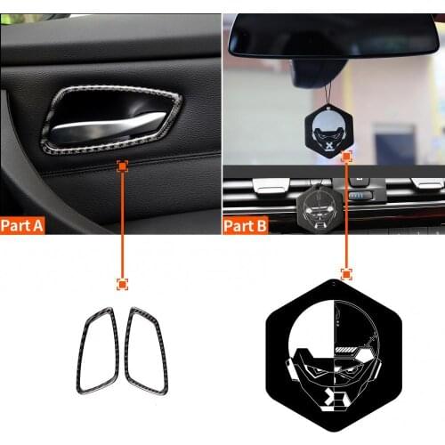 80% Hot Sell 4Pcs Door Handle Decorative Stickers with Fragrance Tablet for BMW E90/E92/E93
