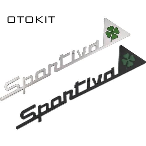 Metal Sportiva Quatrefoil Green Delta Car Side Fender Emblem Badge Sticker for Alfa Romeo 4C 8C 156 166 159 Giulietta Spider GT