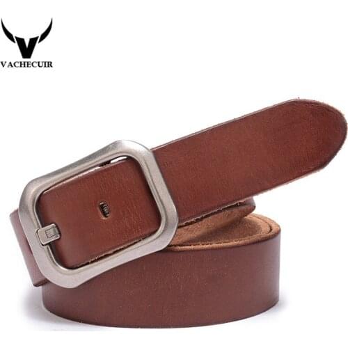Mens Belts for Business Man Strap 100% Cow Real Leather Good quality New Designer Pin Buckles Gifts for Male LJ013