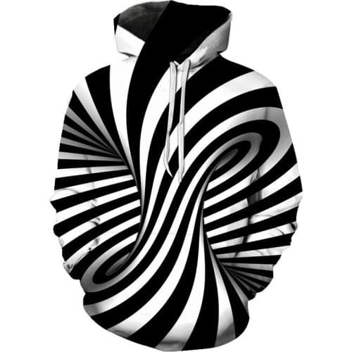 Hot Sell Men Hoodies Geometry 3D digital Print No rules Fashion pullover men women-casual Long Sleeved pocket Oversized hooded