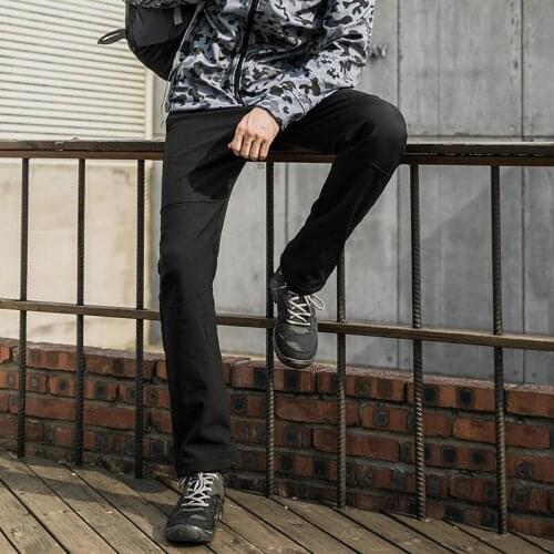 Men Women Softshell Casual Pants Waterproof Hiking TrousersCamping Fishing Autumn Winter Windproof Warm Teenager Adults Pants