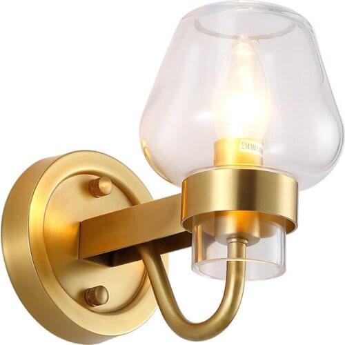 Nordice loft stone crystal lampes suspendues wood bedroom light corridor wall lamp living room corridor wall lamp